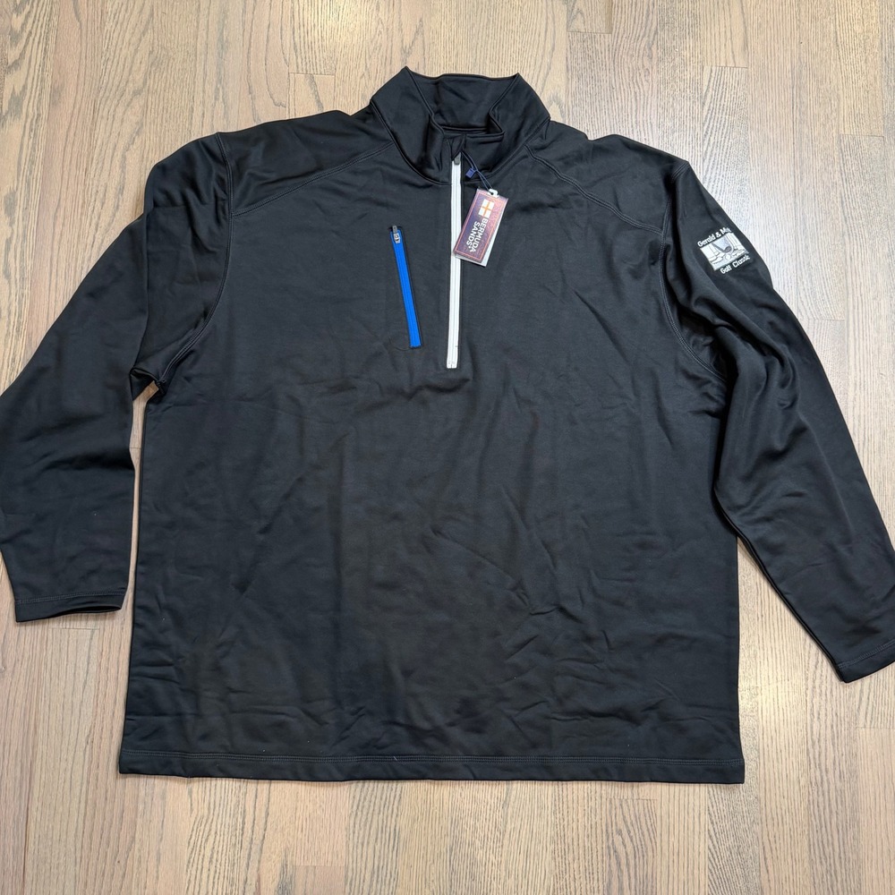 Bermuda Sands Mens 2XL Black Quarter Zip Pullover Golf Classic Embroidered Shirt